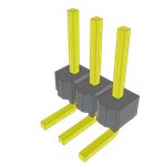 Conn Unshrouded Header HDR 3 POS 2.54mm Solder RA Side Entry Thru-Hole Bulk