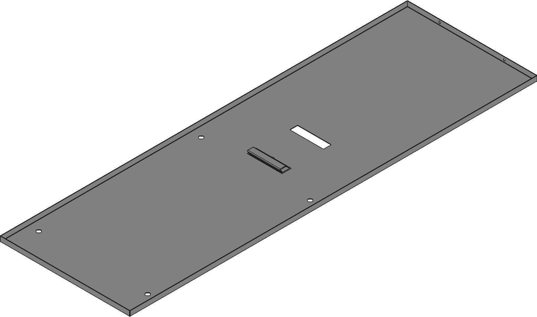 Hammond Manufacturing-CSP6323LG1 null C2 Side Panels (Sold In Pairs), Light Gray, 510mm Length, 1599mm Width, 21mm Height