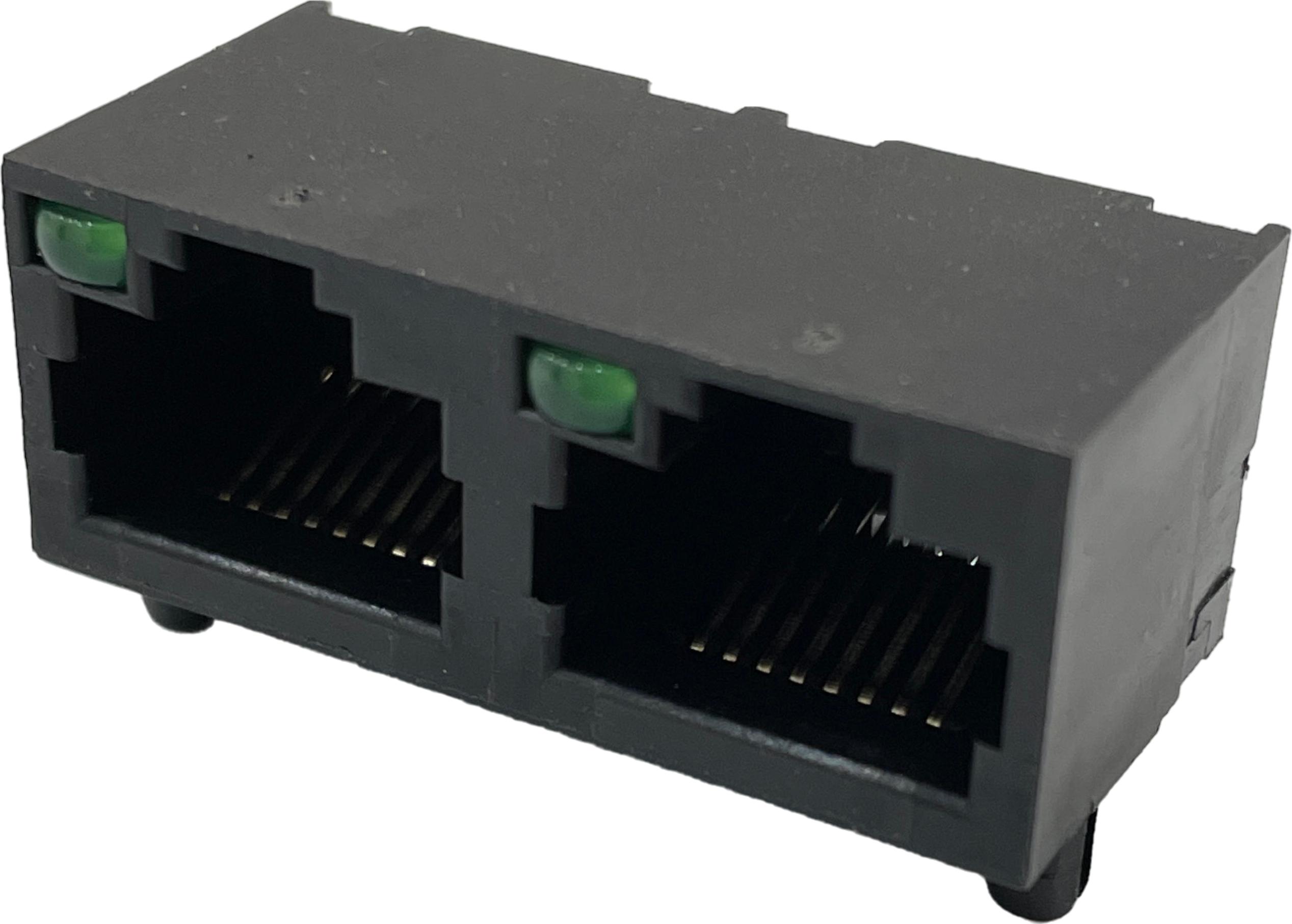 ADAM TECH-MTJG-2-88ARX1C-LE Steckverbinder, Telefon und Telekommunikation Modular Telephone Jack 8P8C With LED