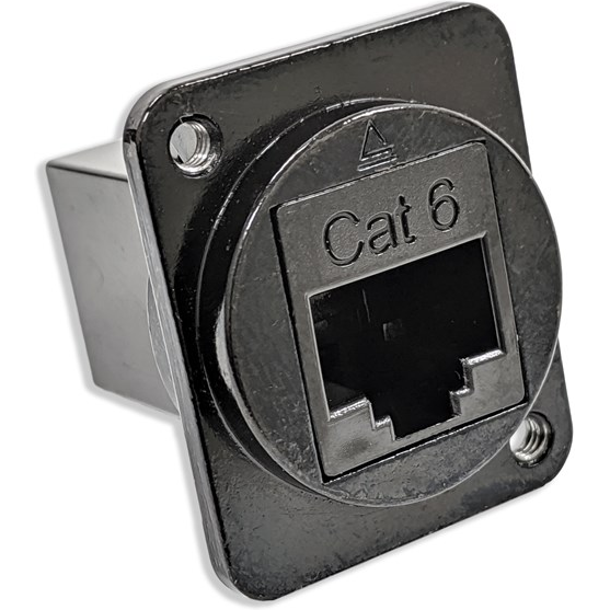 Switchcraft-EHRJ45D6B Steckverbinder, Telefon und Telekommunikation Conn RJ-45 F 8 POS ST Flange Mount 8 Terminal 1 Port Cat 6 Individual