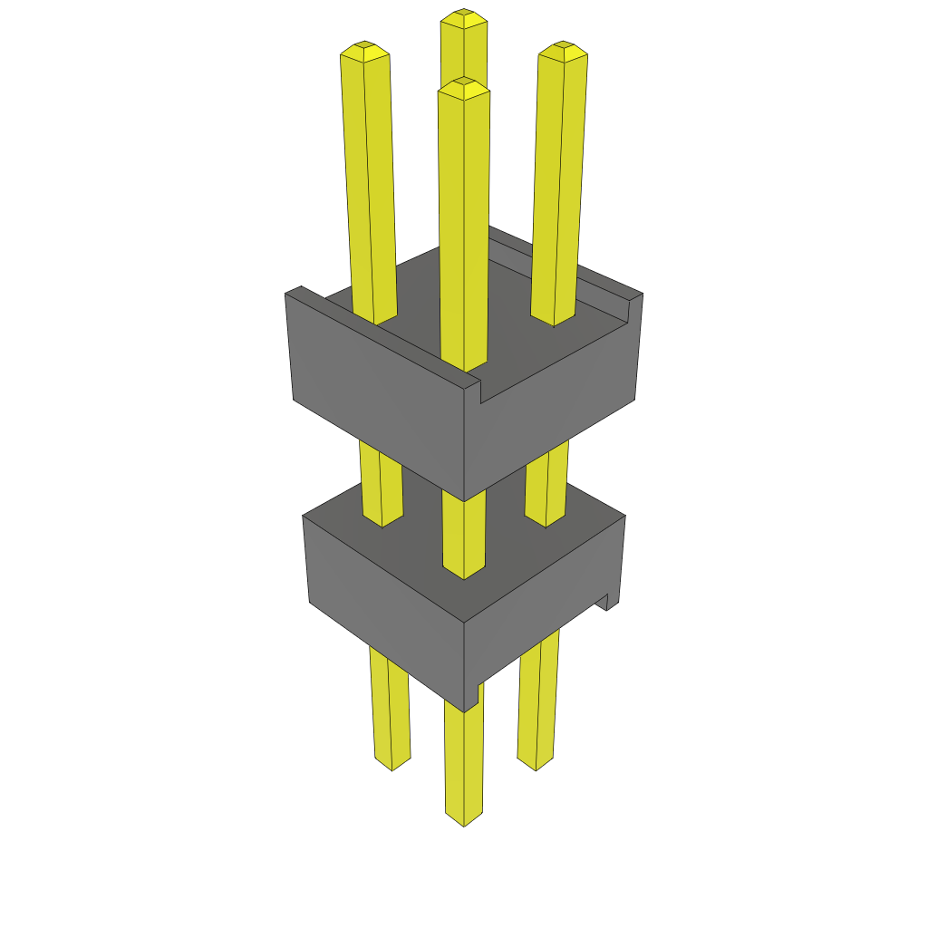 Samtec-ZW-02-09-G-D-320-210 Connector Headers and PCB Receptacles Conn Board Stacker HDR 4 POS 2.54mm Solder ST Thru-Hole Bulk