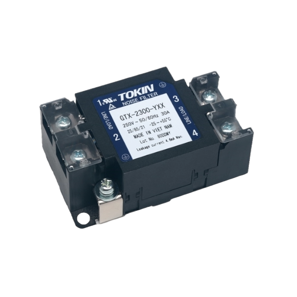 KEMET Corporation-GTX-2300-Y22 Filtres d'alimentation Power Line Filter EMI/RFI 50Hz/60Hz 30A 250VAC/560VDC Screw Flange Mount