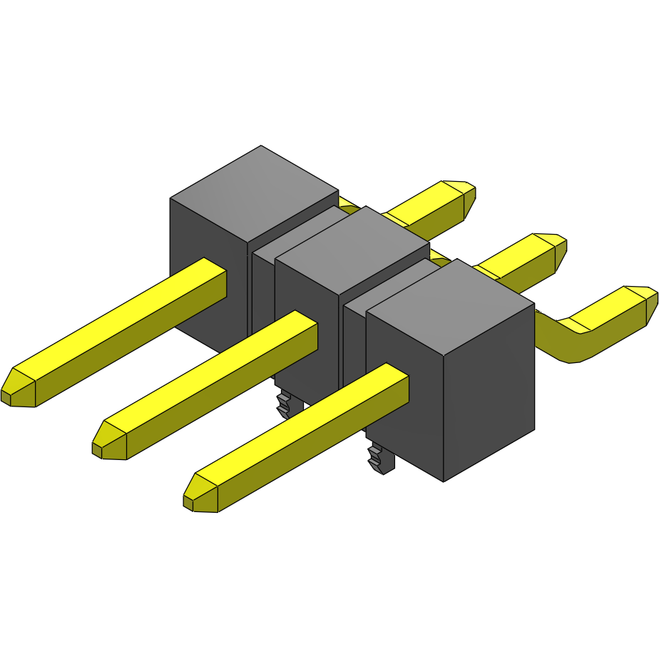 Samtec-TSM-103-01-S-SH-LC Steckverbinderleisten und Leiterplattenbuchsen Conn Unshrouded Header HDR 3 POS 2.54mm Solder RA Side Entry SMD Tube