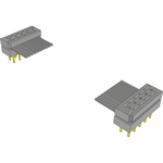 Cable Assembly 0.05m 28AWG 1.27mm 10 to 10 POS IDC Connector to IDC Connector M-M Clamshell
