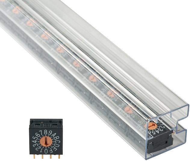 NKK Switches-FR01FR16H Interruttore DIP Switch DIP N.O./N.C. SP16T 16 Flush Screwdriver 0.1A 5VDC PC Pins 625Cycles Thru-Hole Tube