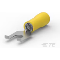 TE Connectivity-324597 连接器端子 Flanged Spade Tongue Terminal 22-26AWG Copper Yellow 16.48mm Tin Loose