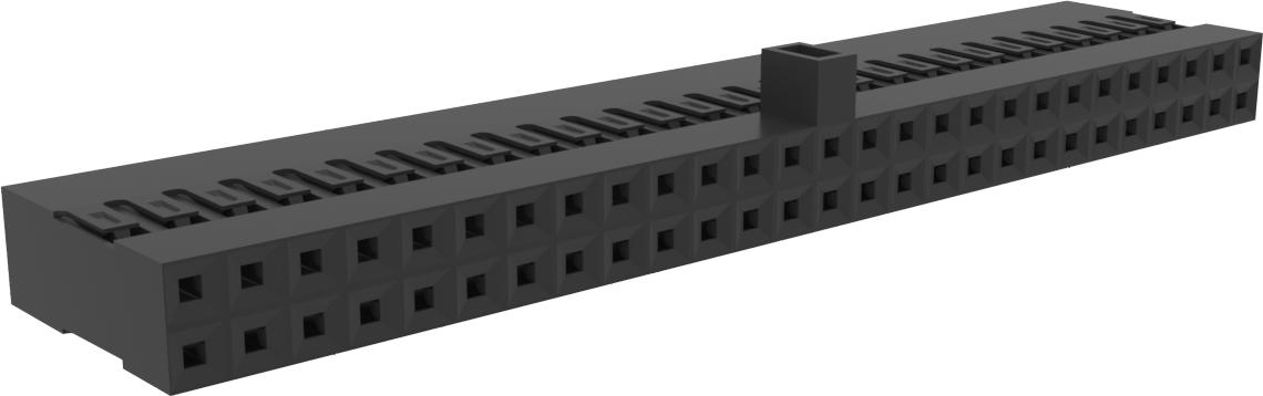 Amphenol Communications Solutions-65846-005LF Connector Discrete Wire Housing PV® Wire-to-Board Connector System, Mini Latching, Double Row, 54 Positions, Polarized, 2.54 mm (0.100in) Pitch, Housing