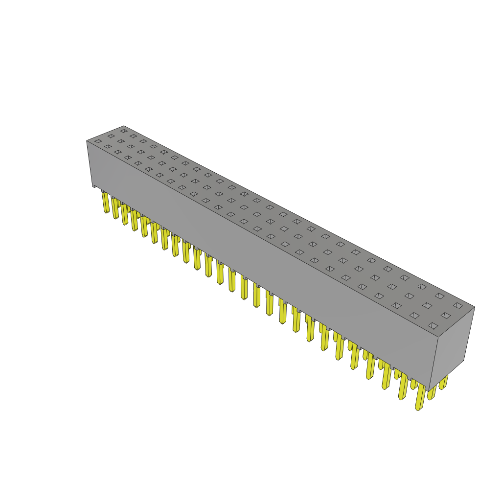 Samtec-SSQ-126-22-F-T Piastre connettori e prese PCB Conn Socket Strip SKT 78 POS 2.54mm Solder ST Top Entry Thru-Hole Bulk