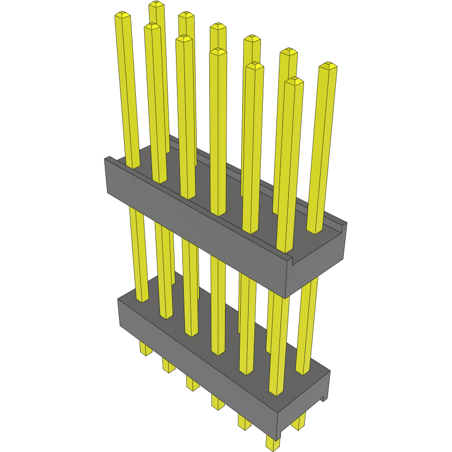 Samtec-DW-06-12-F-D-550 连接器插头及 PCB 插座 Conn Board Stacker HDR 12 POS 2.54mm Solder ST Top Entry Thru-Hole Bulk