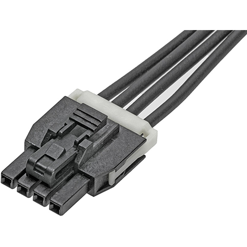 Molex-1451300400 Cable Assembly AC Power Cable Assembly AC Power 0.075m Nano-Fit to Nano-Fit 4 to 4 POS F-F Crimp-Crimp 20AWG