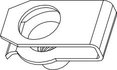 GEP Power Products-PDM-TMC Steckverbinderzubehör Connector Accessories Mounting Clip Straight Steel Black Phosphate