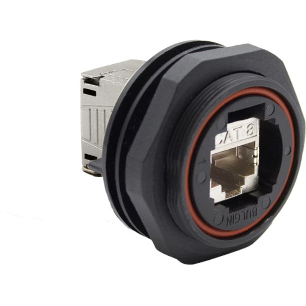 Bulgin Components PLC-PX0856/KS Steckverbinder, Telefon und Telekommunikation RJ45 Coupler, Straight, Front Panel Mount Connector