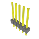 Conn Unshrouded Header HDR 5 POS 2.54mm Solder ST Top Entry Thru-Hole Bulk