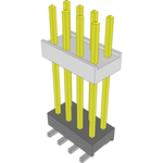 Conn Board Stacker HDR 8 POS 2.54mm Solder ST Top Entry SMD Layer