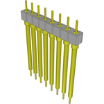 Conn Unshrouded Header HDR 8 POS 2.54mm Solder ST Top Entry Thru-Hole Tube