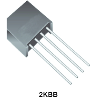 Vishay-2KBB80 Bridge Rectifiers Diode Rectifier Bridge Single 800V 1.9A 4-Pin D-37