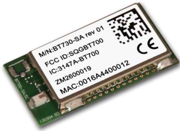 Ezurio-BT730-SA-01 Bluetooth Bluetooth v2.0 Class I USB 1Mbps 33-Pin Each