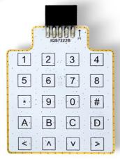 Azoteq Corporation-IQS7222_EV02C-S Development Kits and Tools 1 x IQS7222A, IQS7222B, IQS7222C, IQS7222D Stamp Boards, Inductive Coil and Slider, 20 Button, 1 Bot toned Wheel, CT210A and 5 x IQS722xY ICs