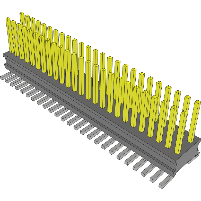 Samtec-FTR-125-01-S-D Steckverbinderleisten und Leiterplattenbuchsen Conn Unshrouded Header HDR 50 POS 1.27mm Solder ST Top Entry SMD Tube
