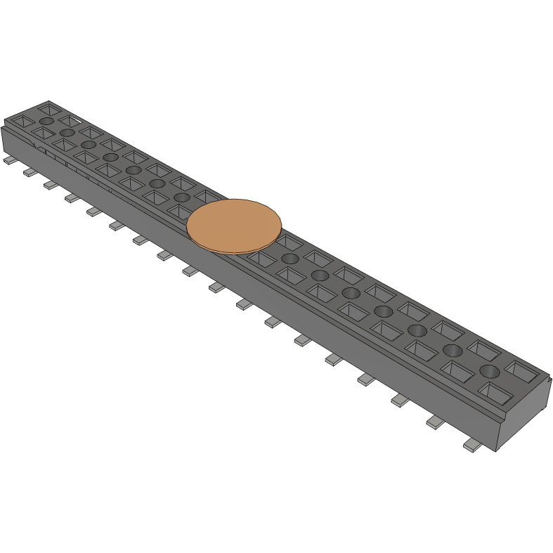 Samtec-CLT-118-02-F-D-BE-K-TR Connector Headers and PCB Receptacles Conn Socket Strip SKT 36 POS 2mm Solder ST Bottom Entry SMD TIGER CLAW™ T/R