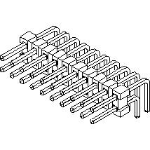 Molex-717640010 Connector Headers and PCB Receptacles Conn Unshrouded Header HDR 10 POS 2.54mm Solder RA Side Entry Thru-Hole C-Grid Tube