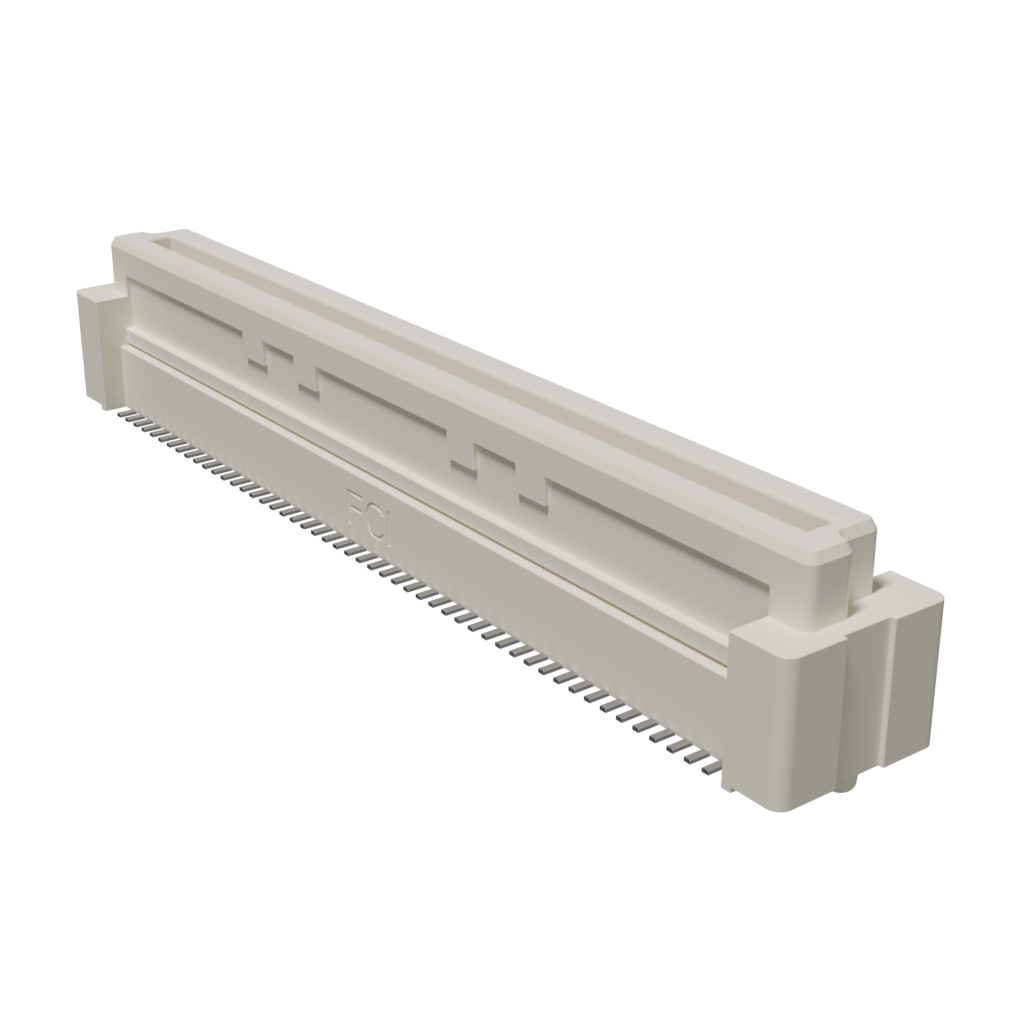 Amphenol Communications Solutions-61082-102400LF Cabezales del conector y receptáculos PCB BergStak® 0.80mm Pitch, Receptacle, Vertical, Double Row, 100 Positions