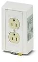 PHOENIX CONTACT-5600525 Spannungsversorgungseingangsmodule Socket, Rail-mounted dual power outlet with two 120VAC / 20A receptacles for 35mm DIN rail