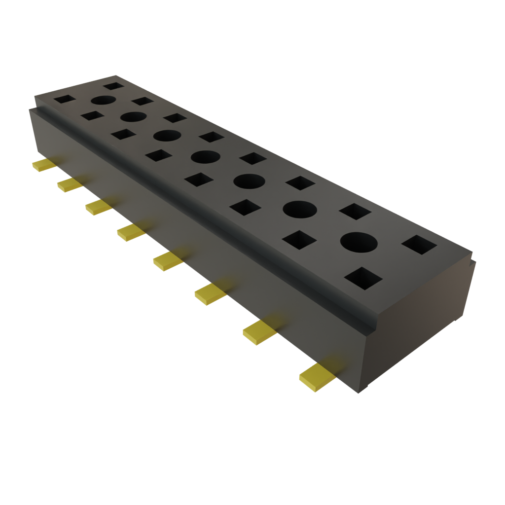 Samtec-CLT-108-02-H-D-A Steckverbinderleisten und Leiterplattenbuchsen Conn Socket Strip SKT 16 POS 2mm Solder ST Top Entry SMD TIGER CLAW™ Tube