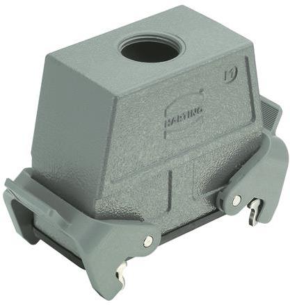 HARTING Technology Group-19300160736 Backshells Hood 180° 16B Shell Size Powder Die Cast Aluminum Double Lock Han®