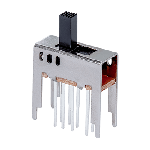 Switch Slide ON ON ON DP3T Raised Slide 0.3A 50VDC 10000Cycles PC Pins Thru-Hole
