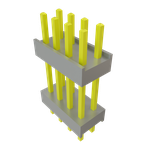 Conn Board Stacker HDR 8 POS 2.54mm Solder ST Top Entry Thru-Hole Bulk