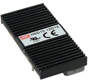 Mean Well Enterprises-NSD10-12D12 直流-直流转换器和开关式调节器模块 Module DC-DC 12VIN 2-OUT -12V/12V 0.42A 10.08W 6-Pin