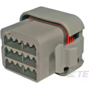 TE Connectivity-DTV06-18SA Connector Discrete Wire Housing Conn Housing PL 18 POS 4.45mm Crimp ST Cable Mount Gray