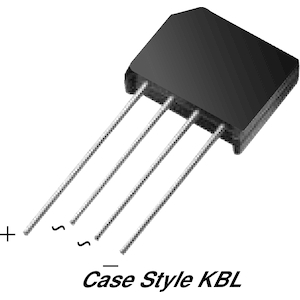 Vishay-KBL04-E4/51 Brückengleichrichter Diode Rectifier Bridge Single 400V 4A 4-Pin Case KBL Tray
