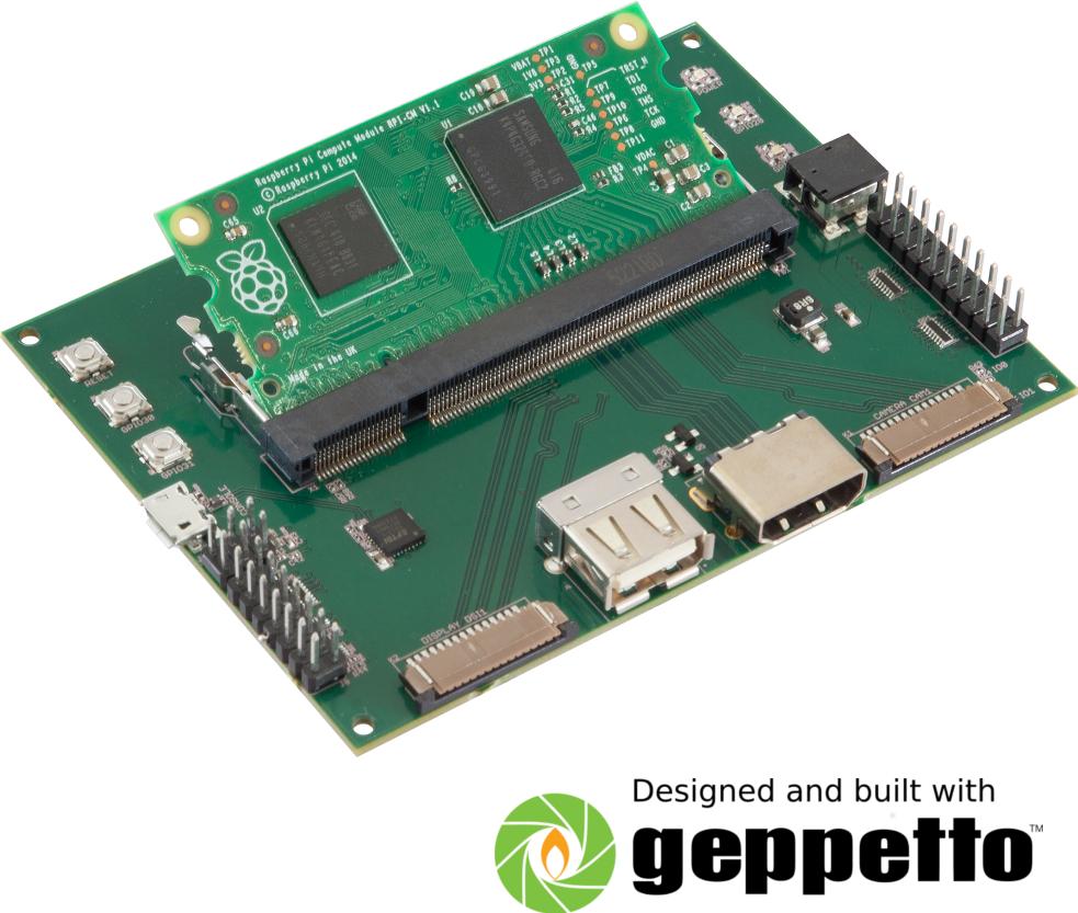 Gumstix, Inc-PKG900000000338 Cartes et kits de développement de systèmes intégrés Gumstix Pi Compute Dev Board: Jumpstart your Pi Compute design with the Gumstix Pi Compute Dev Board. Clone it from the Geppetto InDesigned by Gumstix CommunityIn to build your custom design