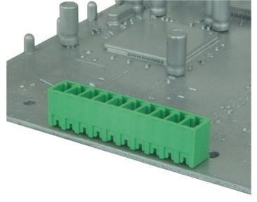 Amphenol-OQ03125000J0G Piastre connettori e prese PCB Conn Shrouded Header (4 Sides) HDR 3 POS 3.5mm Solder ST Top Entry Thru-Hole Box