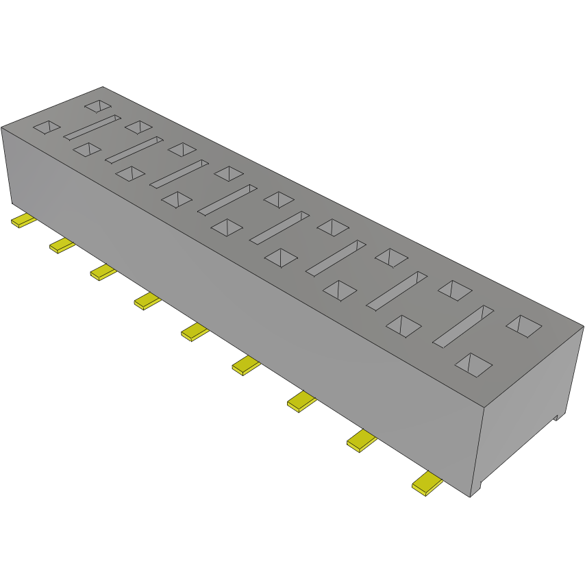 Samtec-HLE-109-02-G-DV-LC Steckverbinderleisten und Leiterplattenbuchsen Conn Socket Strip SKT 18 POS 2.54mm Solder ST SMD Tube