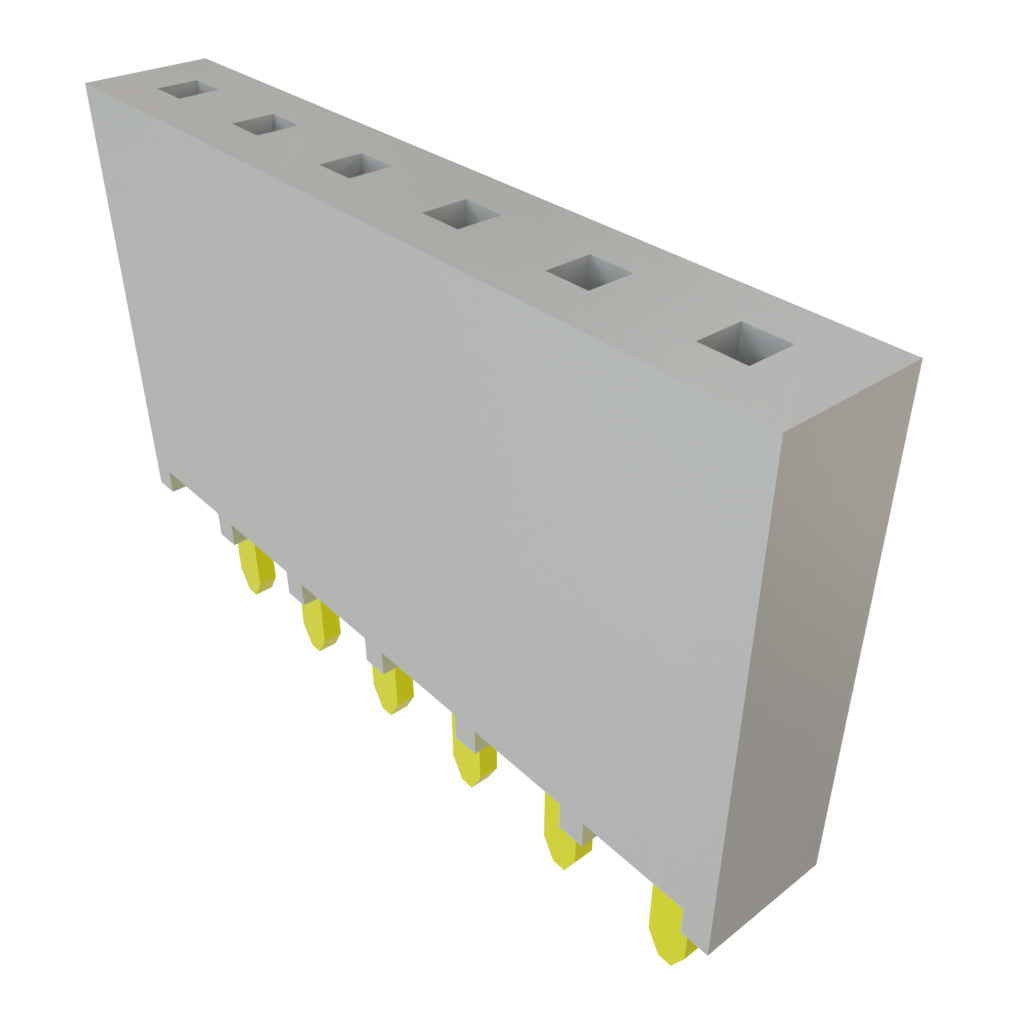 Samtec-SSW-106-01-T-S Piastre connettori e prese PCB Conn Socket Strip SKT 6 POS 2.54mm Solder ST Top Entry Thru-Hole Bulk