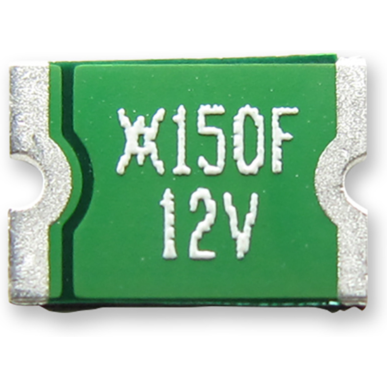 Littelfuse-MINISMDC150F/12-2 Fusibile resettabile PTC PTC Resettable Fuse 1.5A(hold) 2.8A(trip) 12VDC 100A 0.8W 0.5s 0.04Ohm SMD Solder Pad 1812 T/R