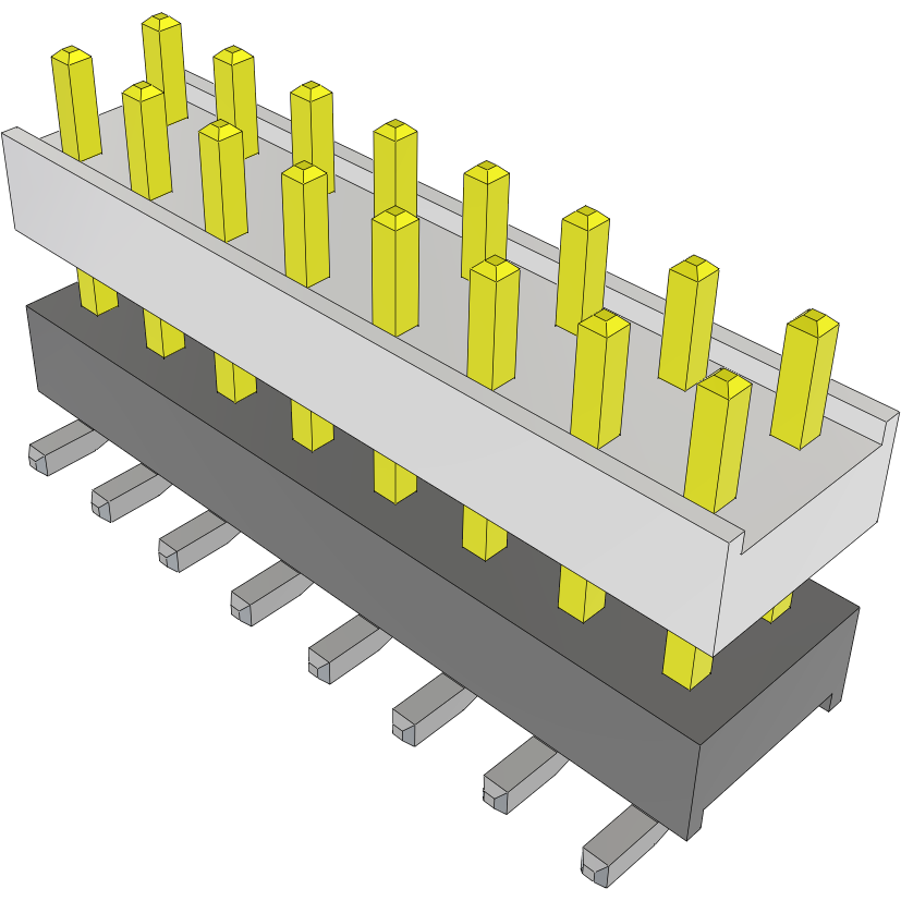 Samtec-HW-08-17-L-D-334-SM Steckverbinderleisten und Leiterplattenbuchsen Conn Board Stacker HDR 16 POS 2.54mm Solder ST SMD Tube