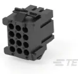 TE Connectivity-1-640522-0 Connector Discrete Wire Housing Conn Housing PL 12 POS 4.19mm Crimp ST Panel Mount Black Box