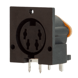 Same Sky (formerly CUI Devices)-SDS-40J Conector circular Conn Circular DIN SKT 4 POS Solder RA Thru-Hole 4 Terminal 1 Port