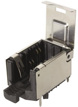 HARTING-20820071100 Steckverbinder, Telefon und Telekommunikation Conn Modular Jack RCP 8 POS 1.6mm Solder RA Thru-Hole 8 Terminal 1 Port PreLink® Cat 6a