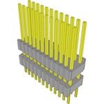 Conn Board Stacker HDR 24 POS 1.27mm Solder ST Thru-Hole Tube