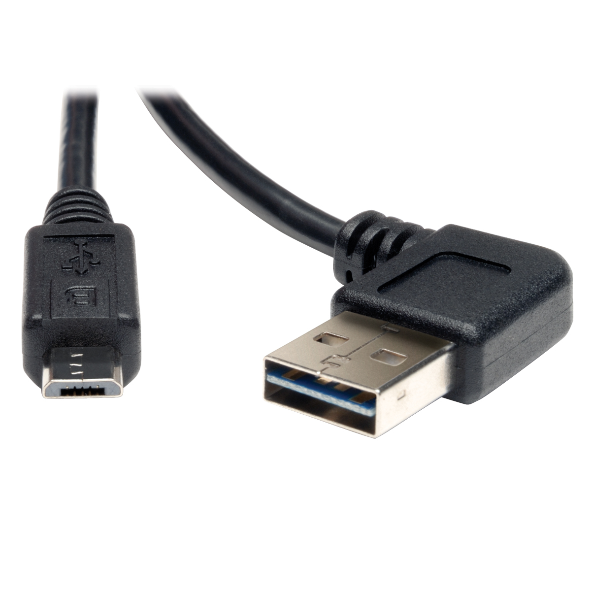 Eaton (formerly TrippLite)-UR050-003-RA USB Kabelbaugruppen Cable Assembly 0.3m Reversible USB Type A to Micro USB Type B 4 to 5 POS M-M 28AWG