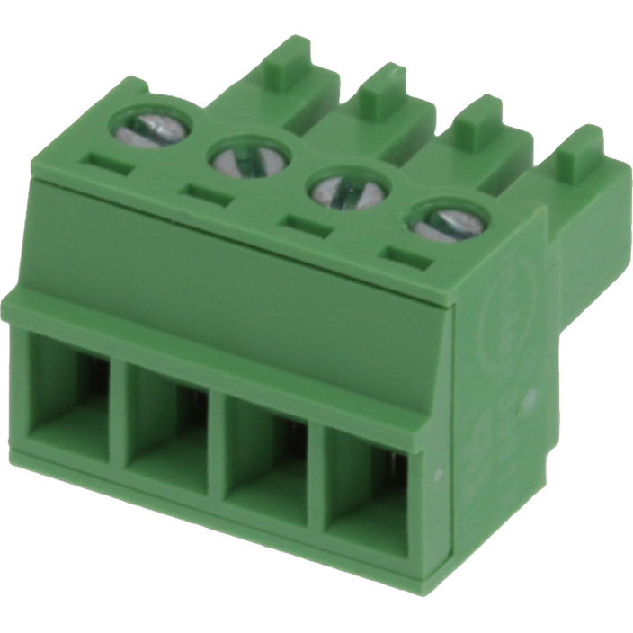 Molex-39510-5004 Blocs de raccordement de terminaux Conn Eurostyle Block F 4 POS 3.81mm Screw RA Cable Mount 8A/Contact Eurostyle™