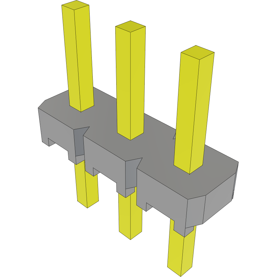 Samtec-MTLW-103-05-G-S-150 Steckverbinderleisten und Leiterplattenbuchsen Conn Unshrouded Header HDR 3 POS 2.54mm Solder ST Top Entry Thru-Hole Bulk