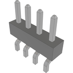 Conn Unshrouded Header HDR 4 POS 2mm Solder RA Side Entry SMD T/R