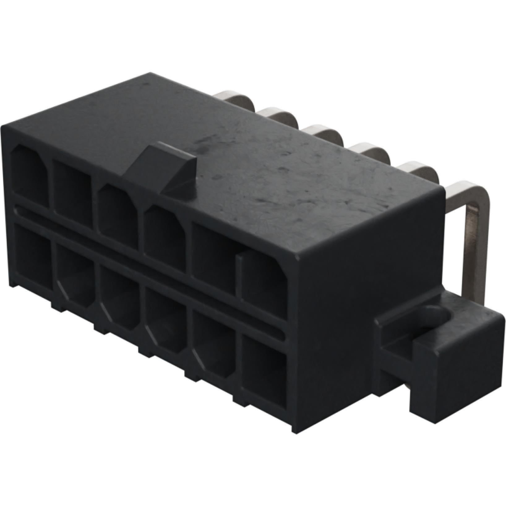 Molex-0015978127 Connector Headers and PCB Receptacles Conn Wire to Board HDR 12 POS 4.2mm Solder RA Side Entry Thru-Hole Tray