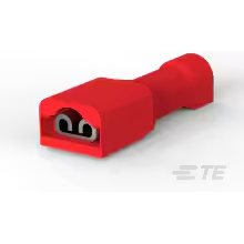 TE Connectivity-2-520080-2 Connector Terminals Quick Disconnect Terminal 18-22AWG Brass Red F 18.66mm Tin Reel/Strip